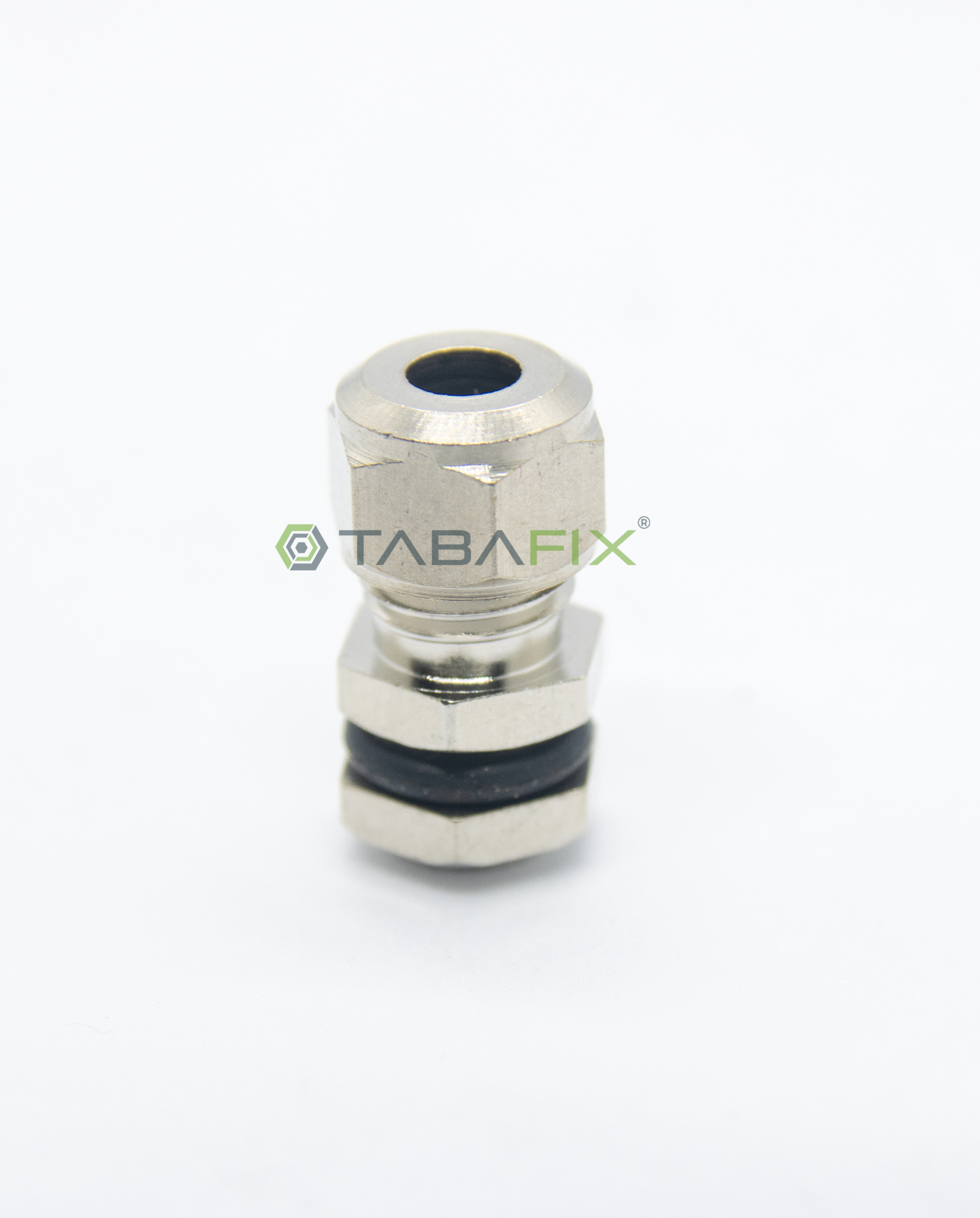 Tabafix® M6x1 (1-3,5 mm) Somunlu Mini Nikel Kaplamalı IP68 Pirinç Kablo Rakoru